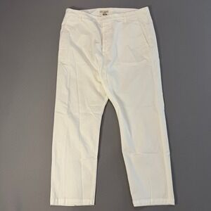 Nili Lotan‎ Made in NY Off White Cropped Pants Women's Trousers Casual
